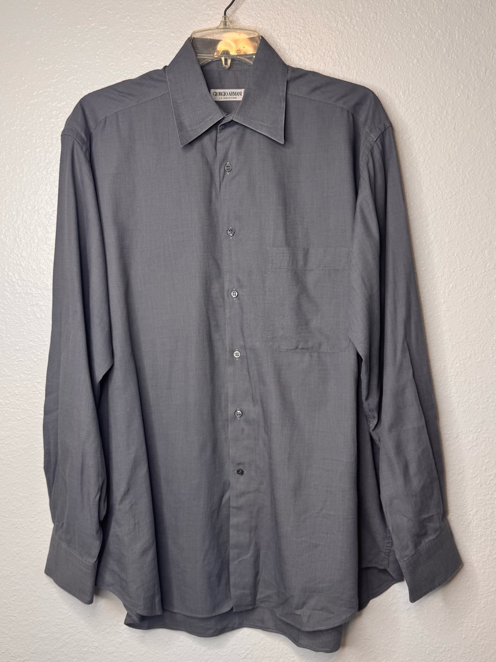 Giogio Armani Gray Men's Button Down Dress Shirt size 16